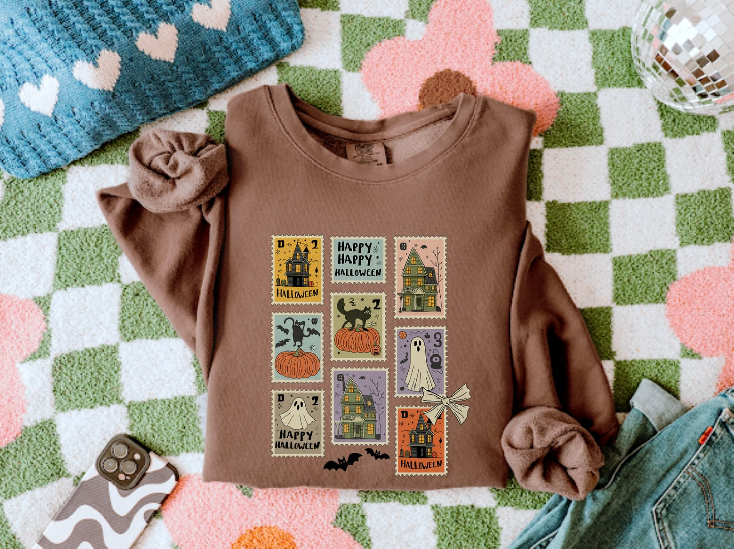 Retro Halloween Stamp Women’s Crewneck
