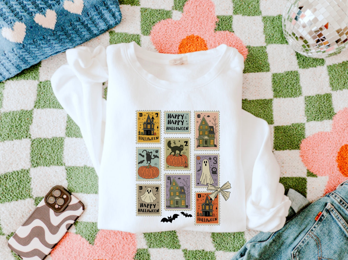Retro Halloween Stamp Women’s Crewneck