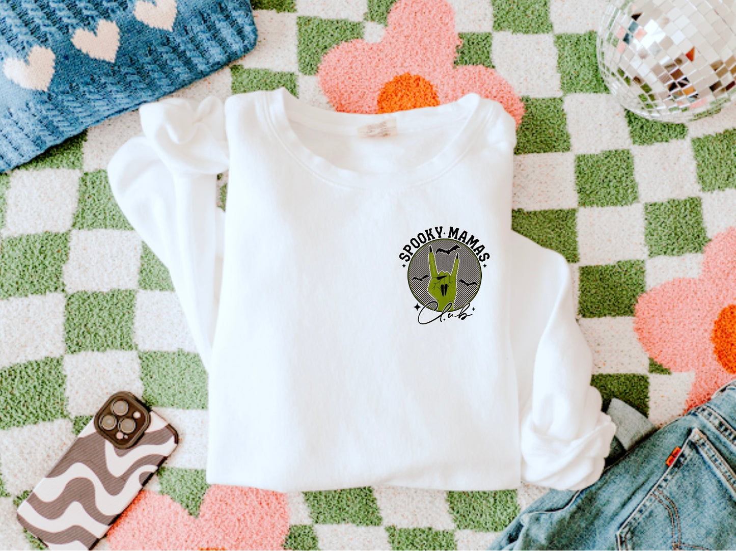 Spooky Mama Rock On Crewneck