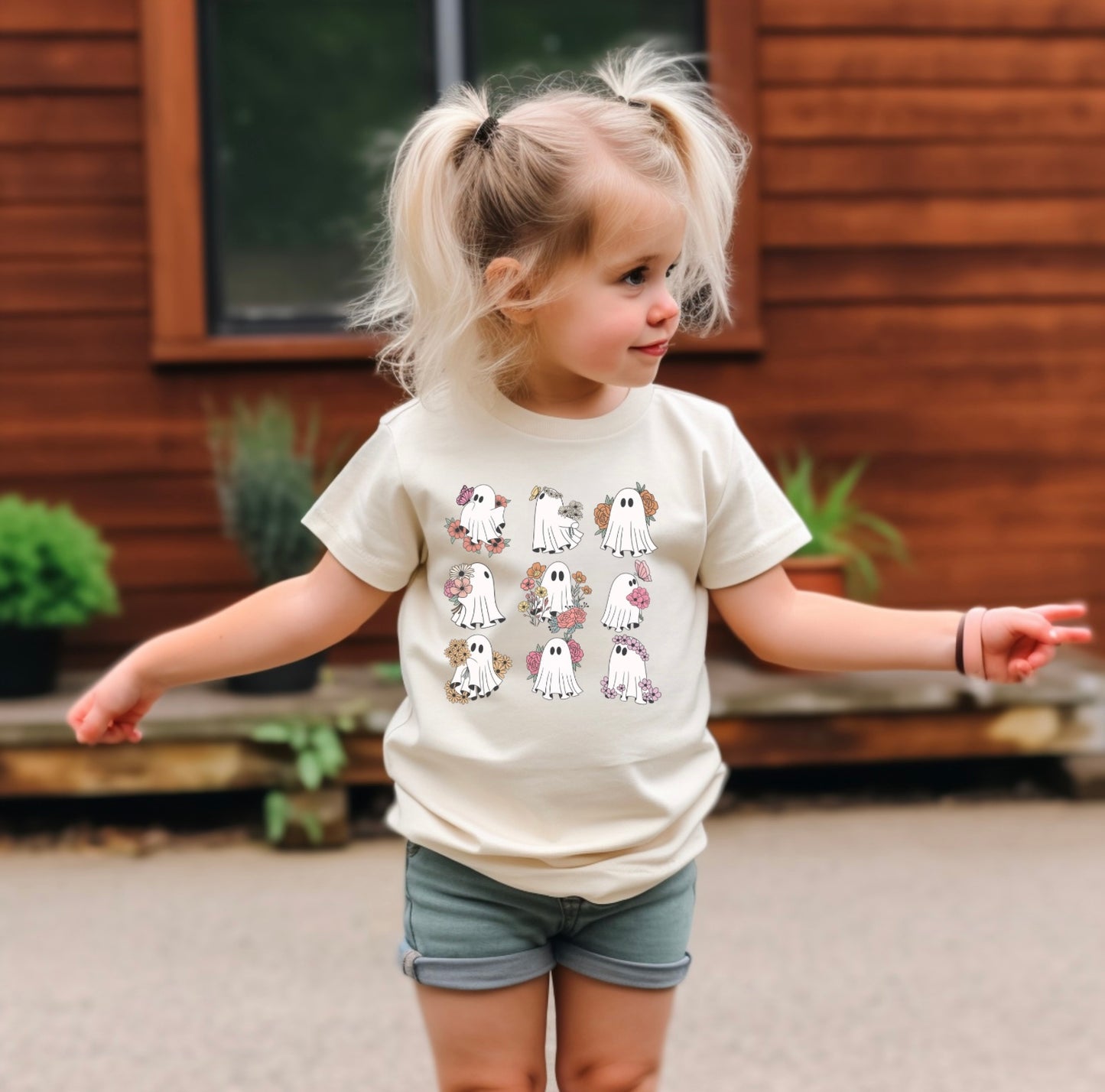 Vintage Ghost Floral Girls Design