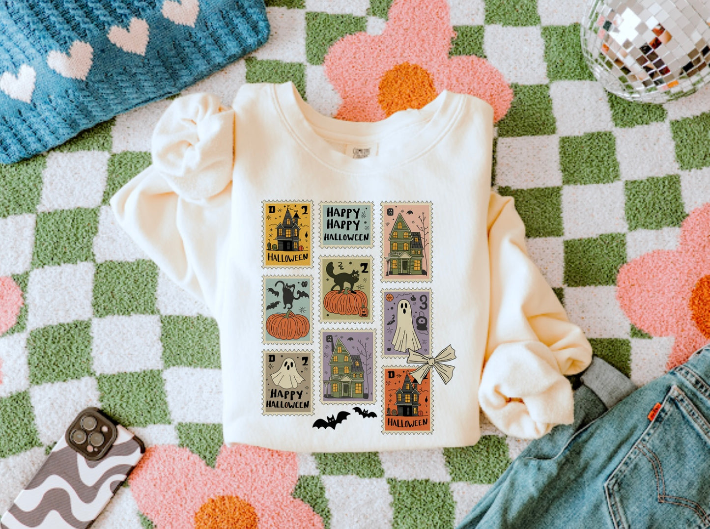 Retro Halloween Stamp Women’s Crewneck