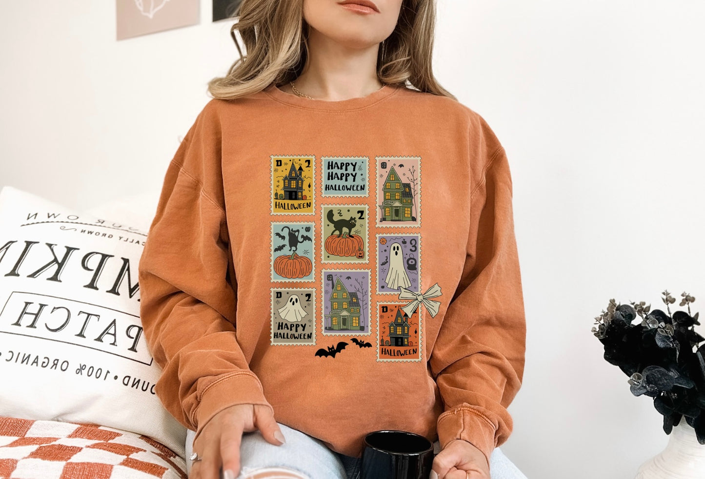 Retro Halloween Stamp Women’s Crewneck