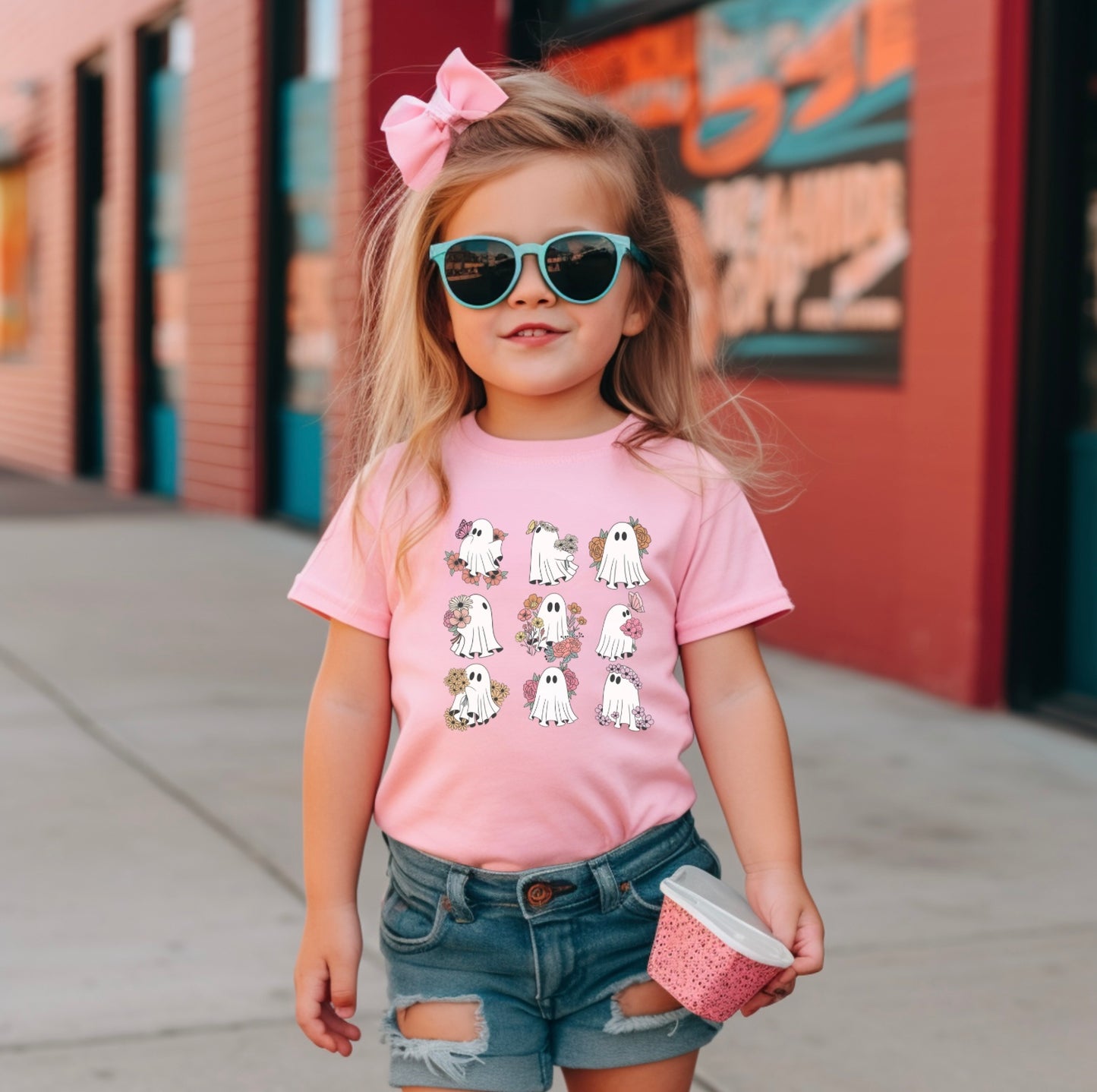 Vintage Ghost Floral Girls Design