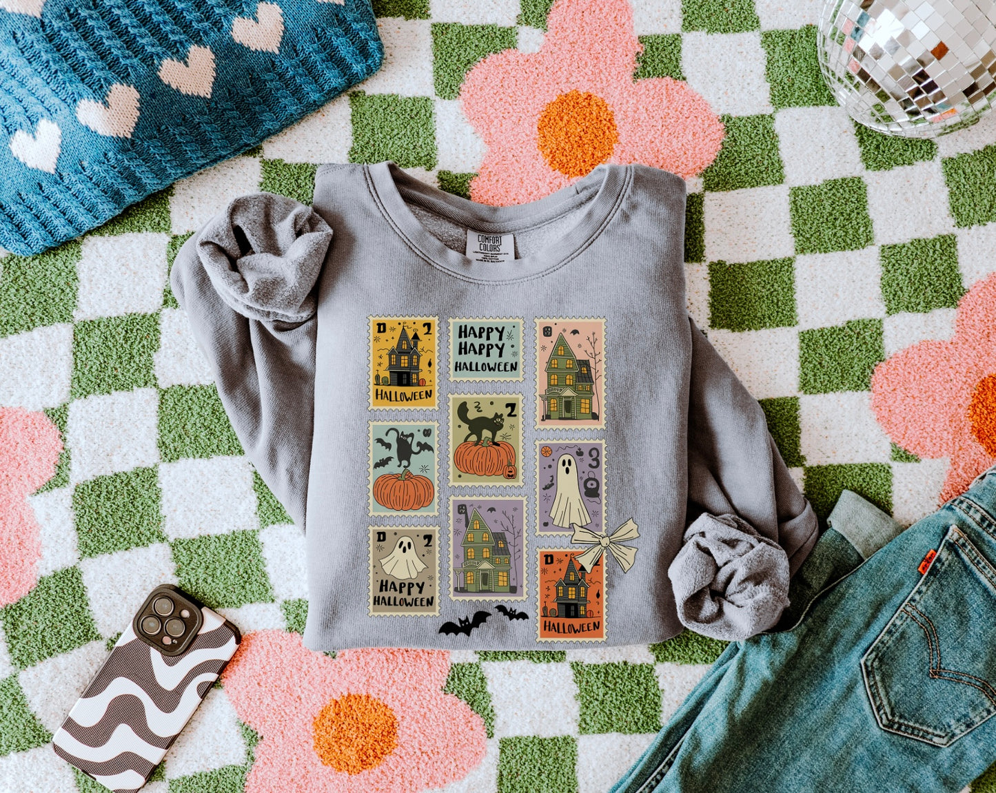Retro Halloween Stamp Women’s Crewneck