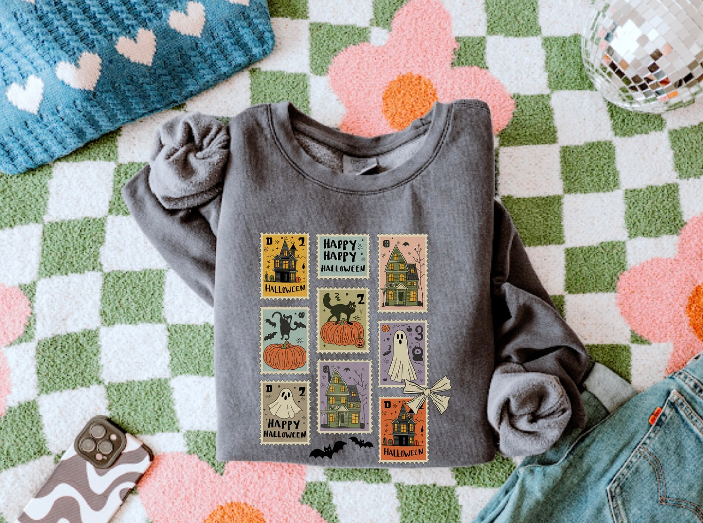 Retro Halloween Stamp Women’s Crewneck
