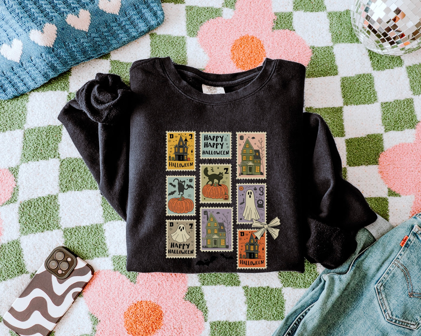 Retro Halloween Stamp Women’s Crewneck