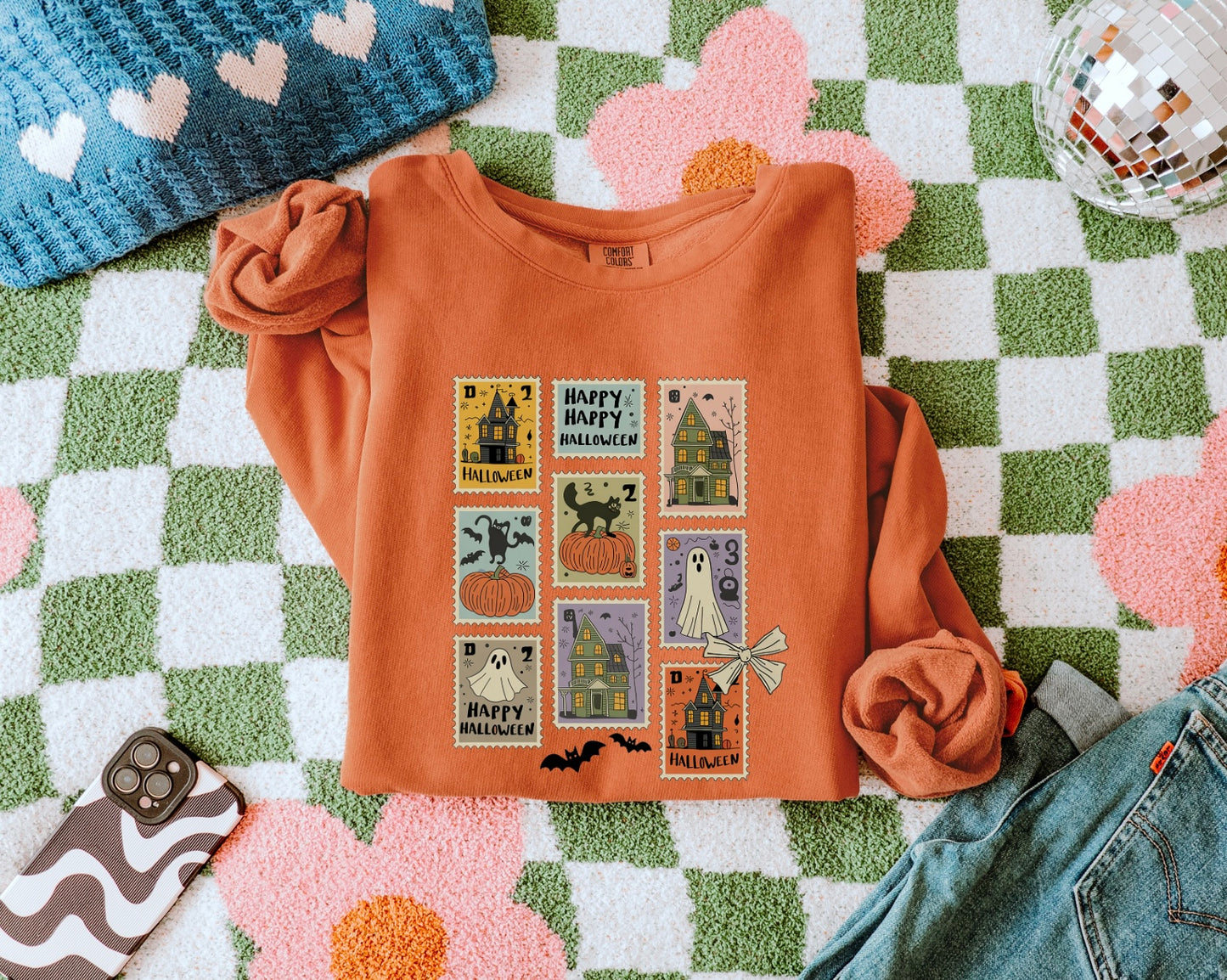 Retro Halloween Stamp Women’s Crewneck