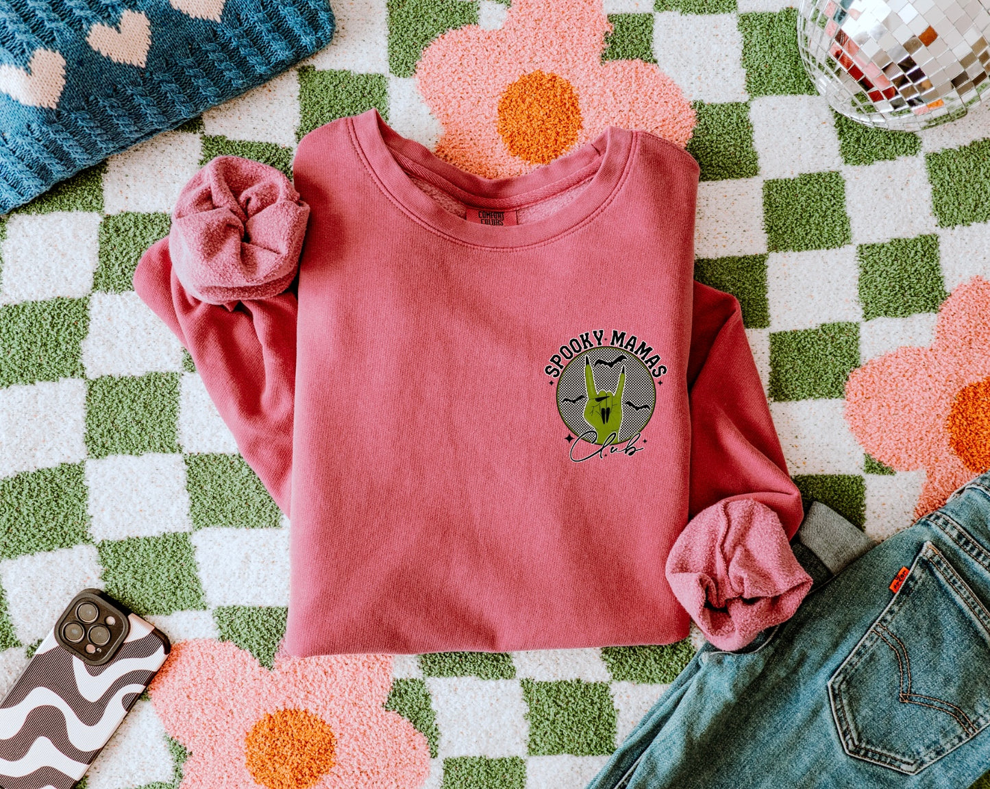 Spooky Mama Rock On Crewneck