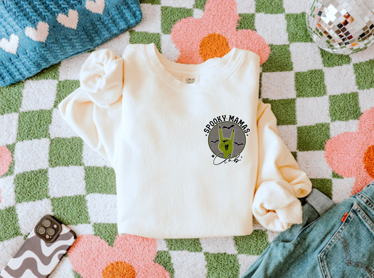 Spooky Mama Rock On Crewneck
