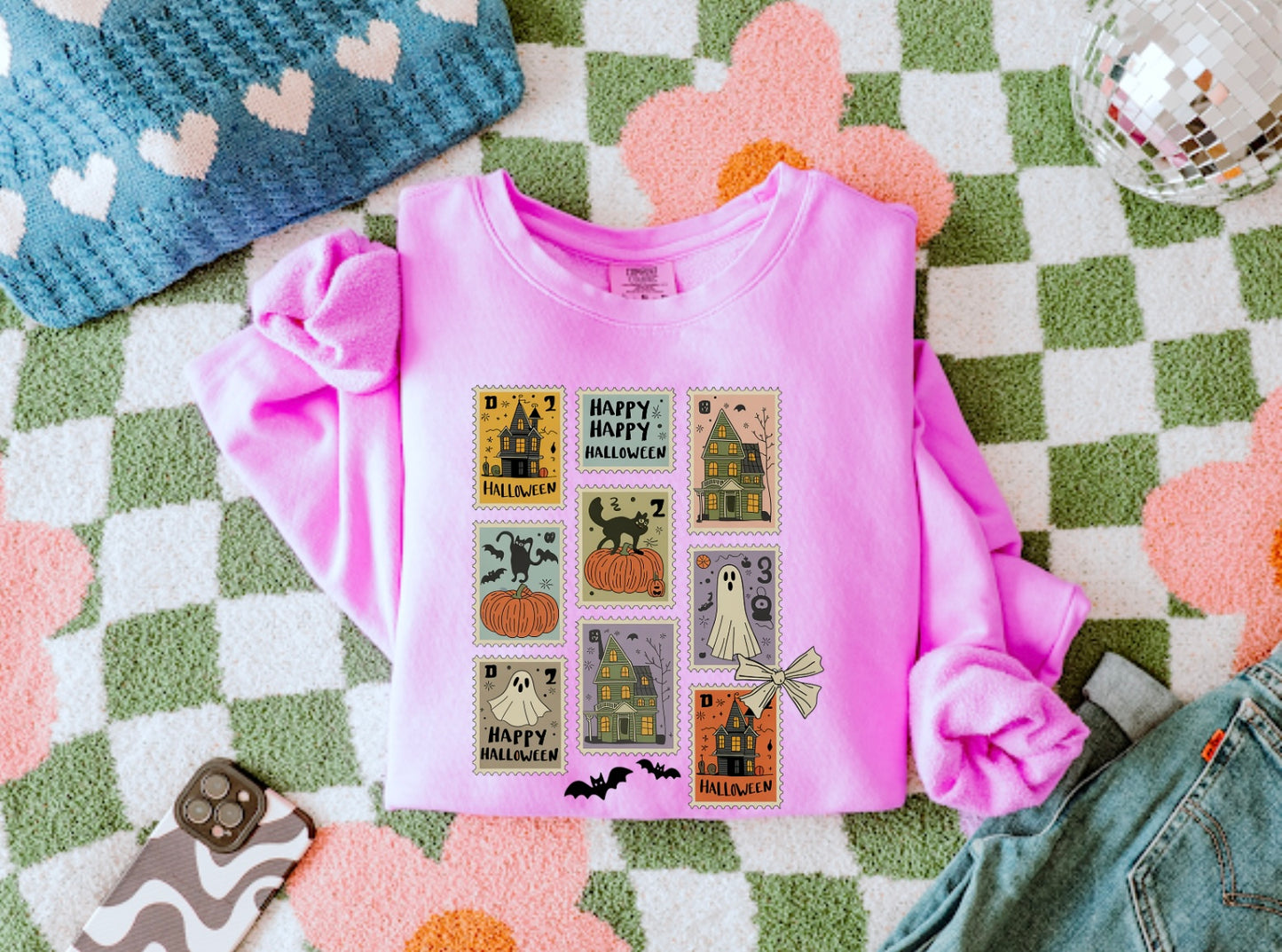 Retro Halloween Stamp Women’s Crewneck