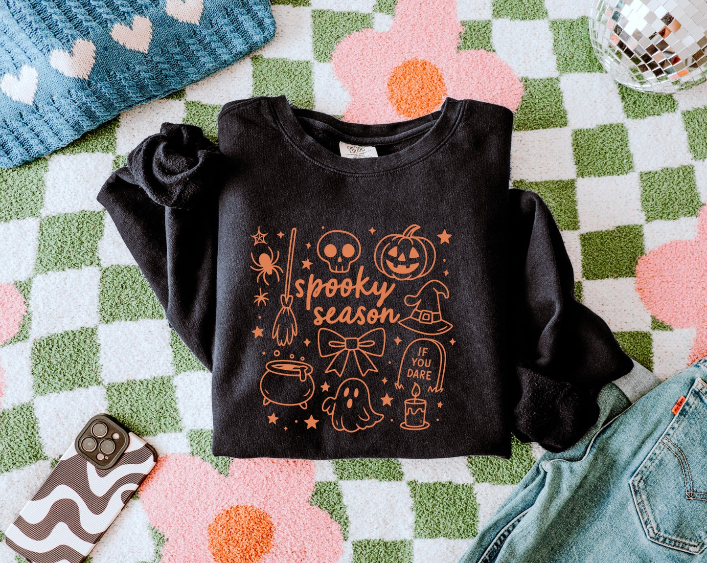 Spooky Sribbles Women’s Crewneck