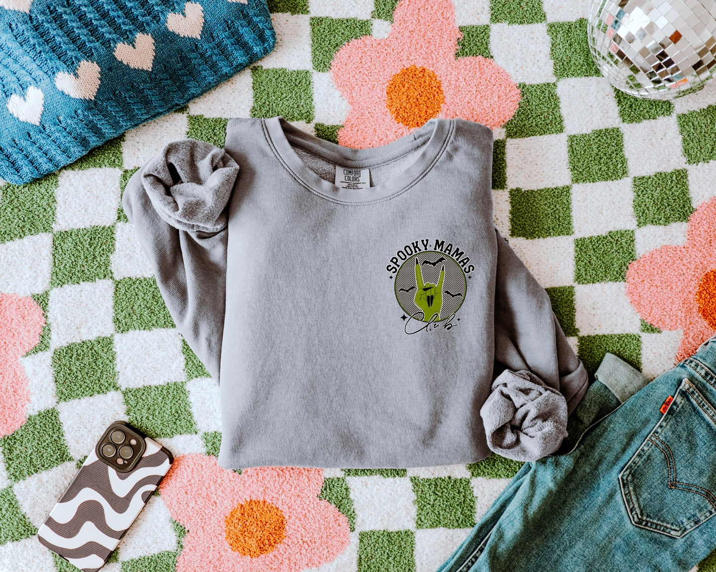Spooky Mama Rock On Crewneck