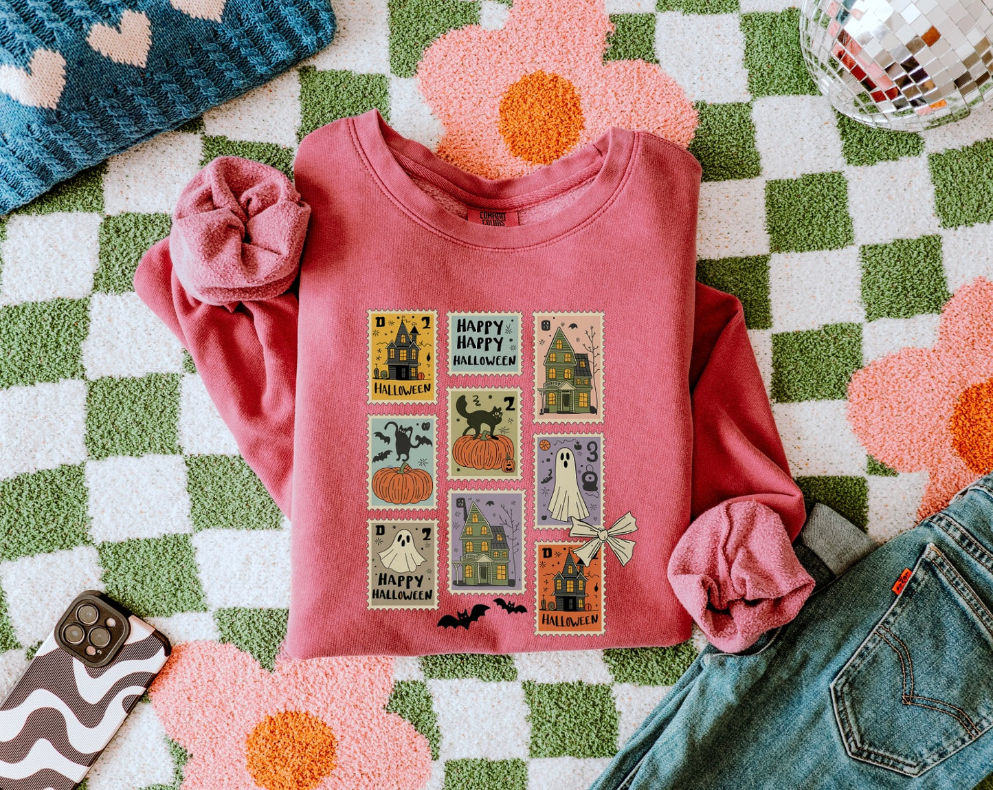 Retro Halloween Stamp Women’s Crewneck