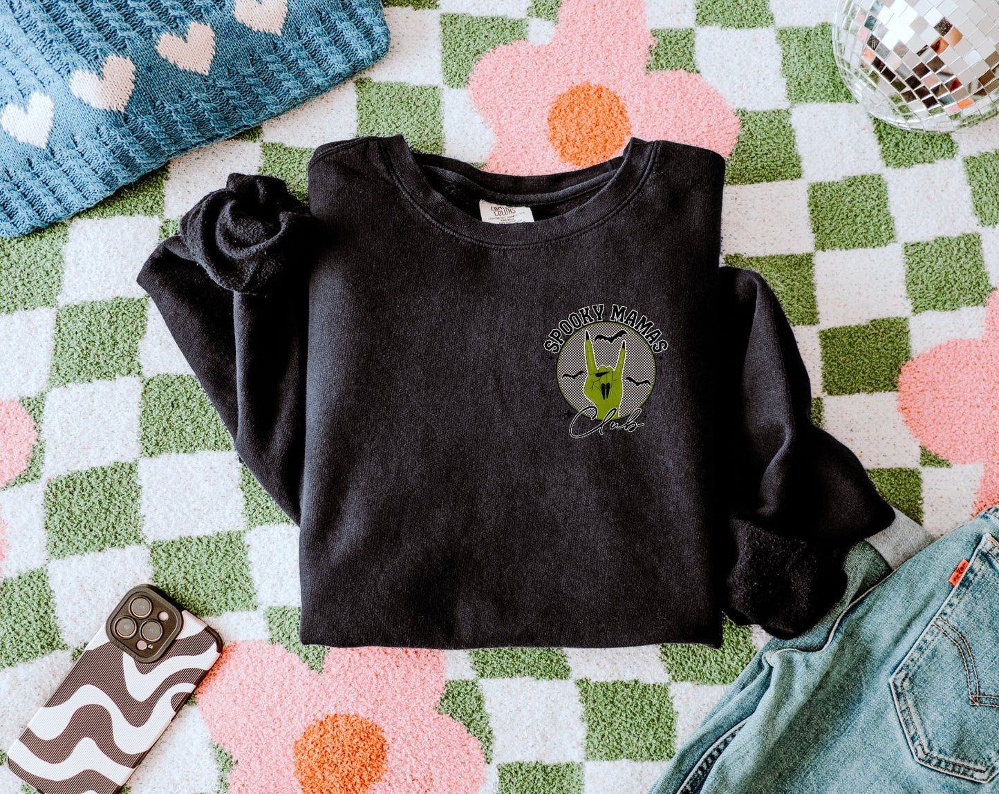 Spooky Mama Rock On Crewneck