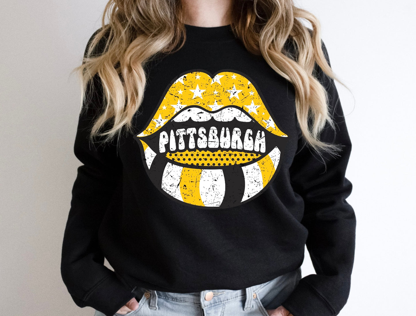 Distressed Pittsburgh women's tee