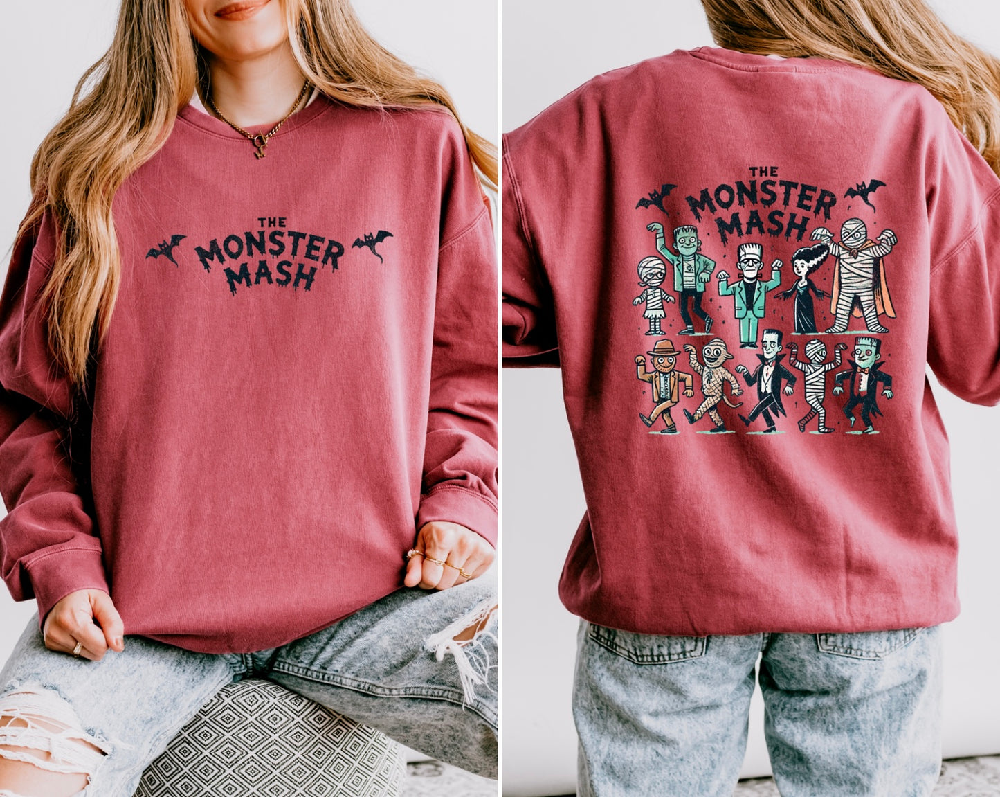 Retro Monster Mash Women’s Crewneck