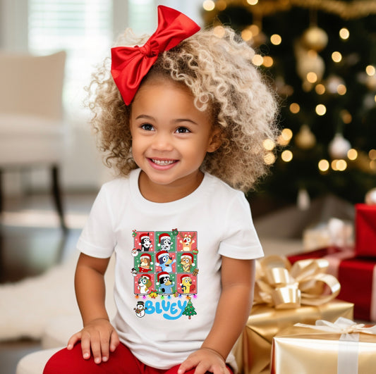 Bluey Christmas kids tee