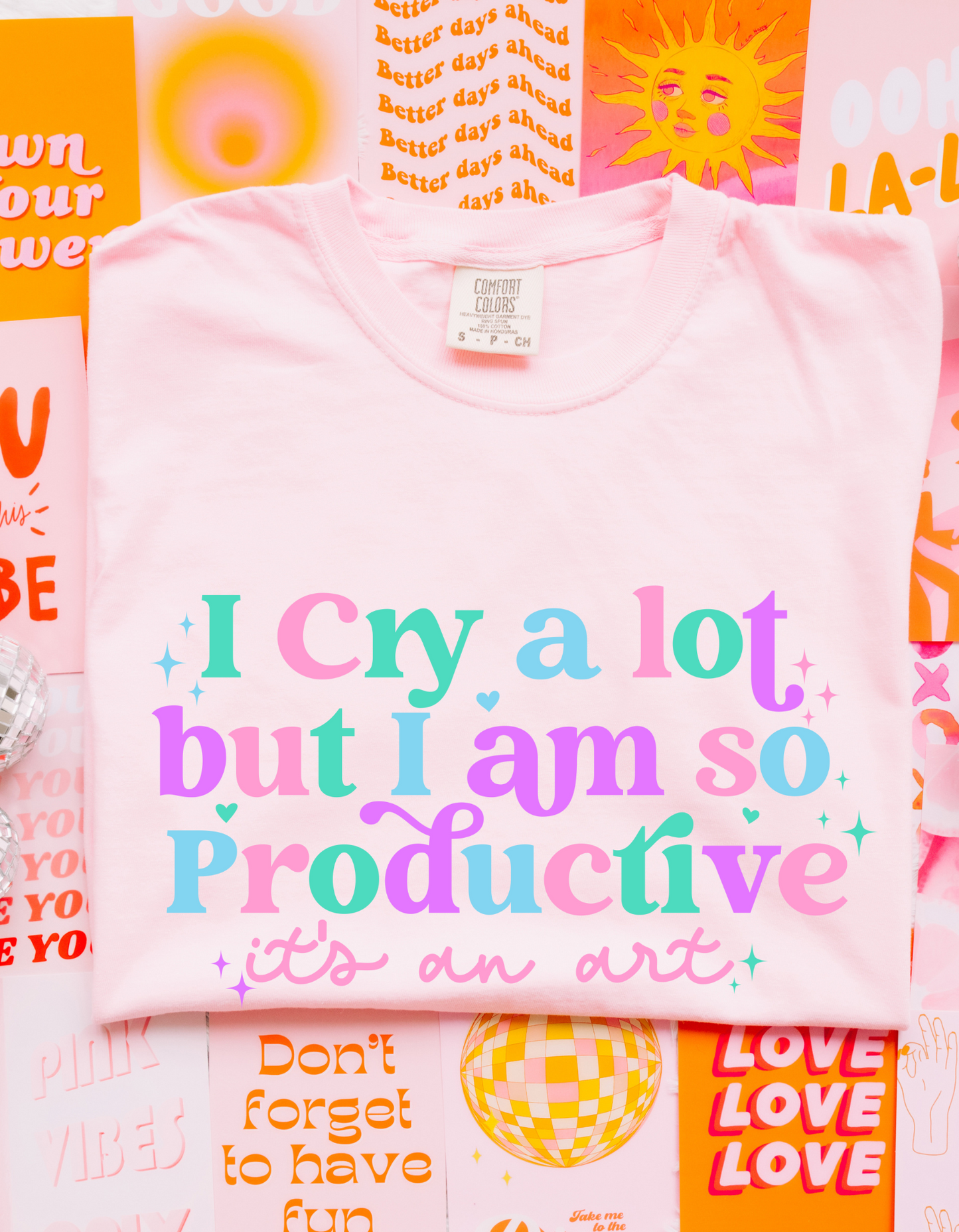 I cry a lot but I am so productive tee women's