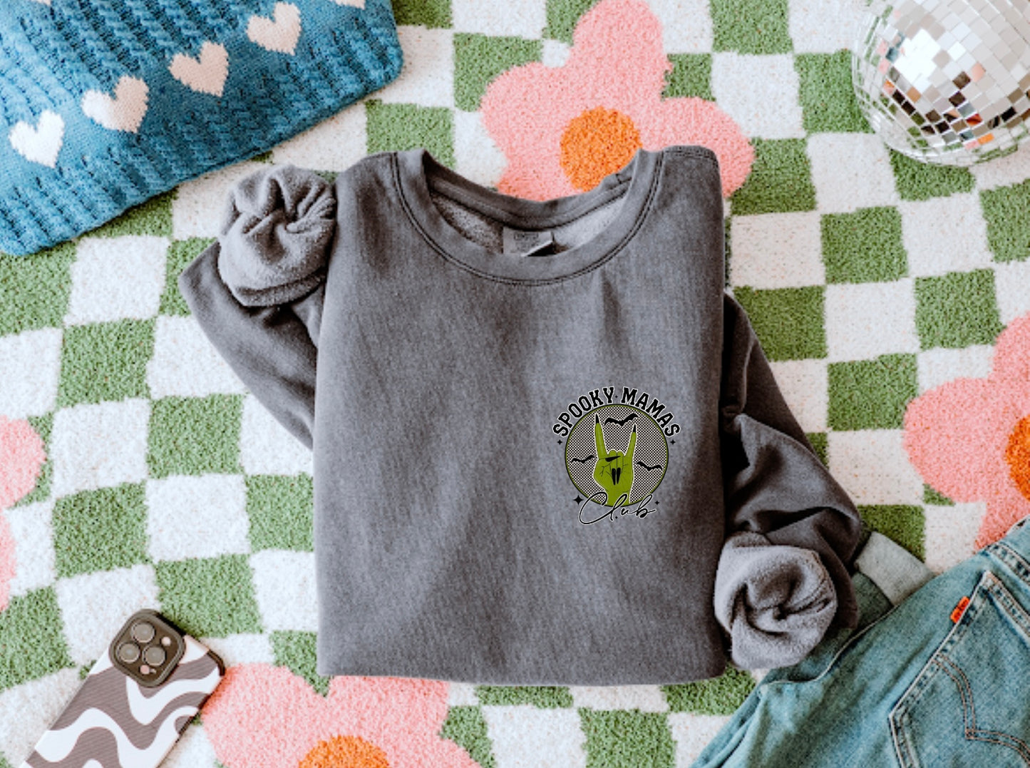 Spooky Mama Rock On Crewneck