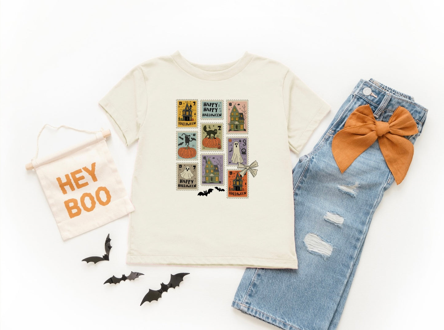 Retro Halloween Stamp Girls Design
