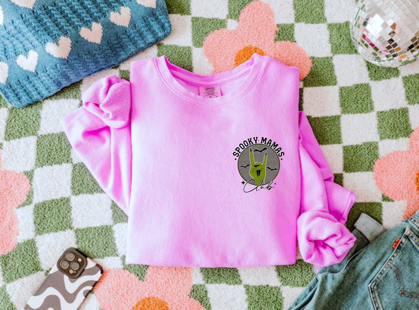 Spooky Mama Rock On Crewneck