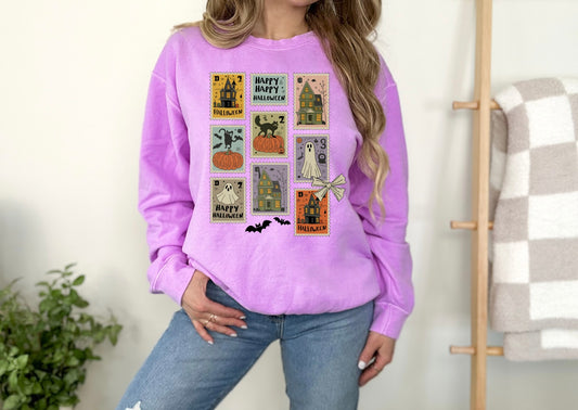 Retro Halloween Stamp Women’s Crewneck