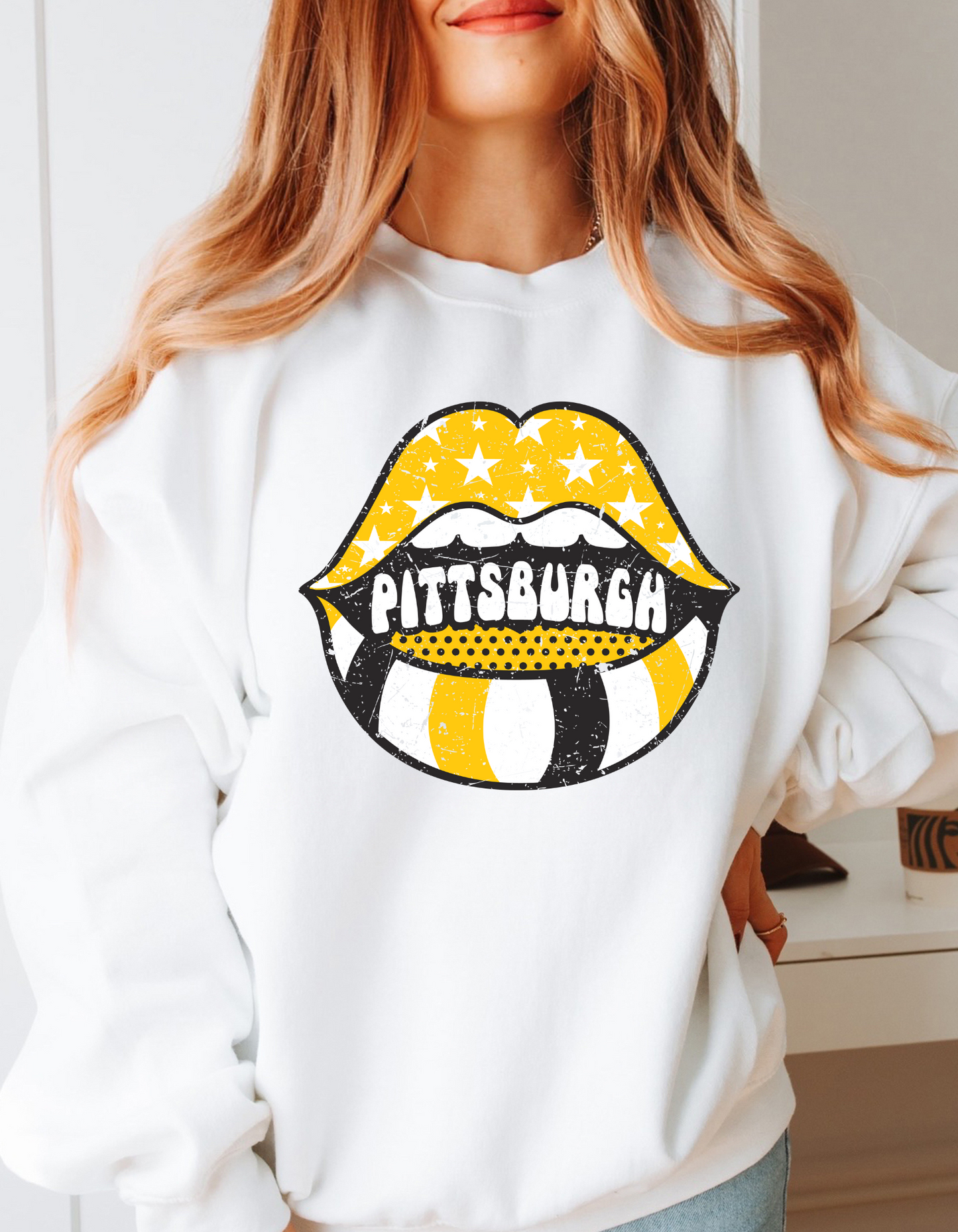 Distressed Pittsburgh women's tee