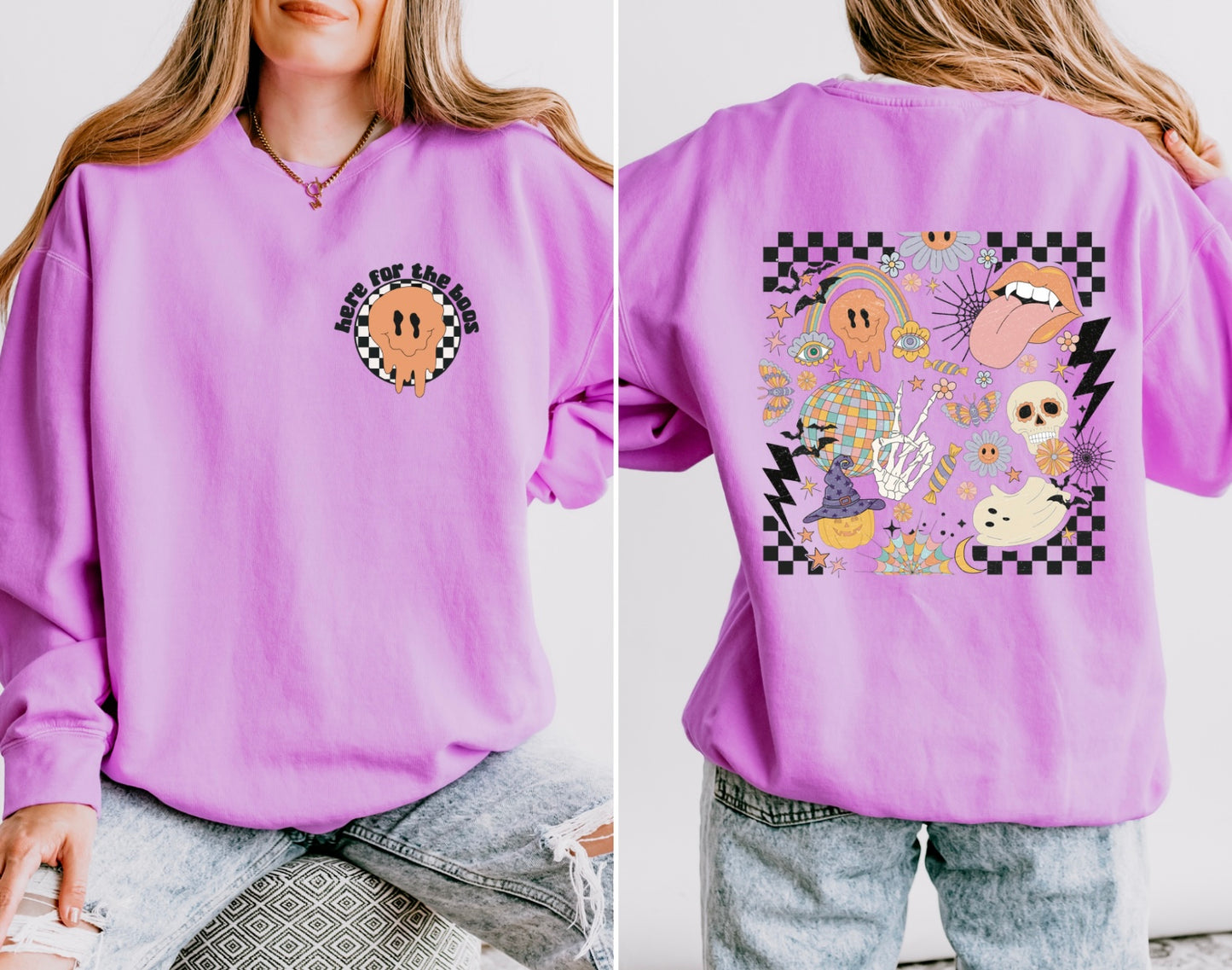 Here For The Boos Women’s Crewneck
