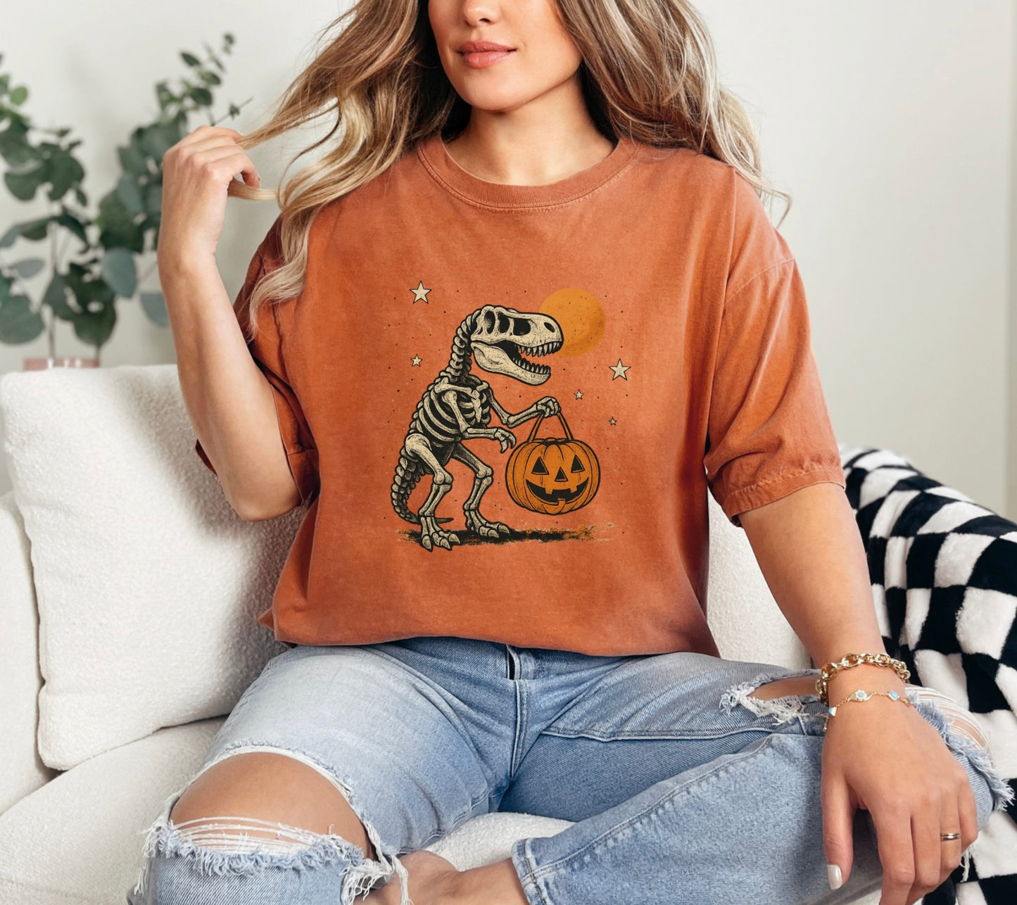 Dinosaur Trick Or Treat Tee