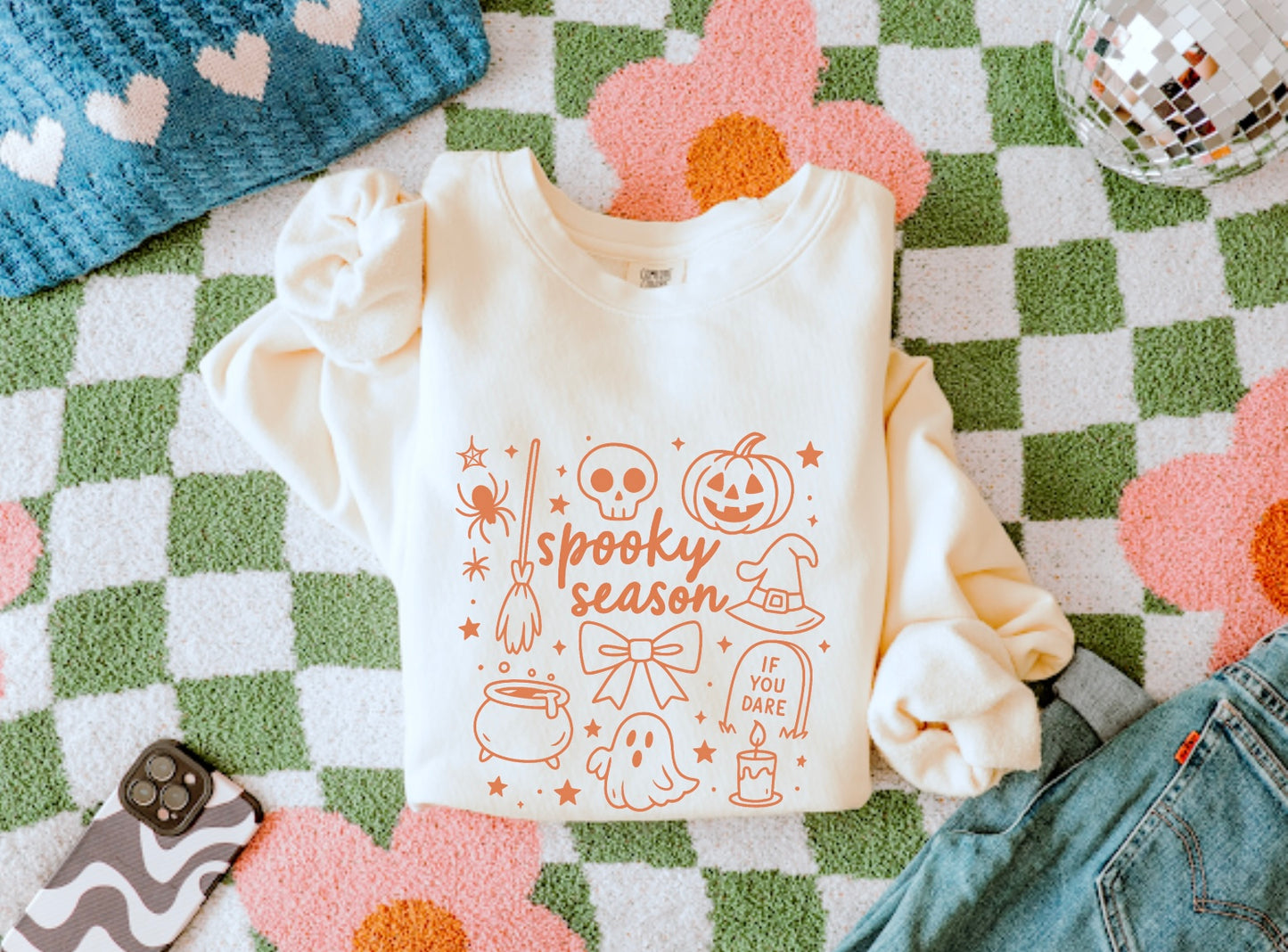 Spooky Sribbles Women’s Crewneck