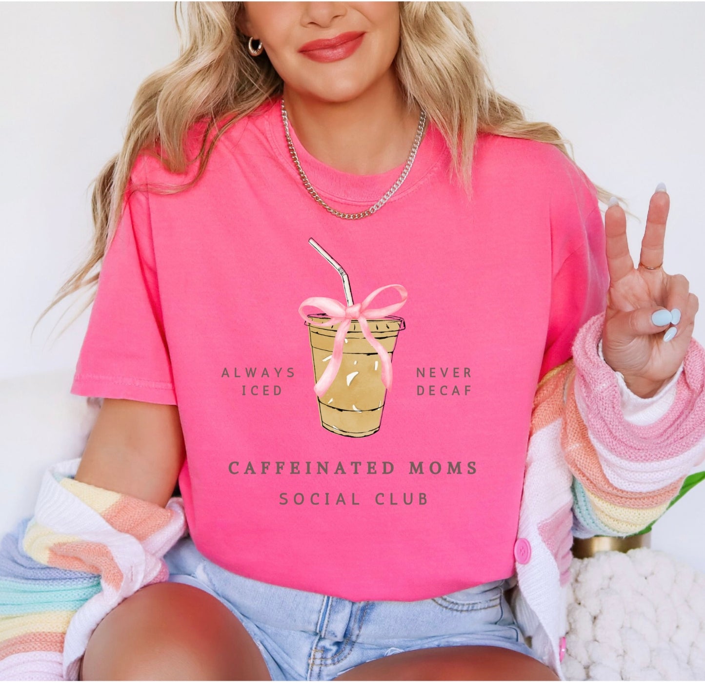 Caffeinated mom social club tee